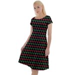 Geometric Pattern Design Line Classic Short Sleeve Dress