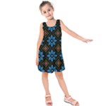 Flowers Pattern Floral Seamless Kids  Sleeveless Dress