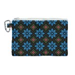 Flowers Pattern Floral Seamless Canvas Cosmetic Bag (Large)