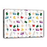Snails Butterflies Pattern Seamless Canvas 18  x 12  (Stretched)