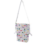 Snails Butterflies Pattern Seamless Folding Shoulder Bag