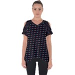 Pattern Dots Dot Seamless Cut Out Side Drop T-Shirt