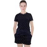 Pattern Dots Dot Seamless Women s T-Shirt and Shorts Set