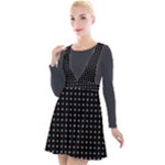 Pattern Dots Dot Seamless Plunge Pinafore Velour Dress