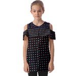 Pattern Dots Dot Seamless Fold Over Open Sleeve Top