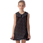 Pattern Dots Dot Seamless Kids  Pilgrim Collar Ruffle Hem Dress