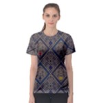 Pattern Seamless Antique Luxury Women s Sport Mesh T-Shirt