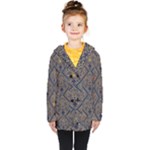 Pattern Seamless Antique Luxury Kids  Double Breasted Button Coat