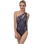 Pattern Seamless Antique Luxury To One Side Swimsuit