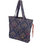 Pattern Seamless Antique Luxury Drawstring Tote Bag