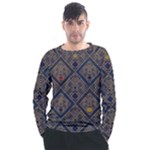 Pattern Seamless Antique Luxury Men s Long Sleeve Raglan T-Shirt