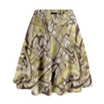 Marble Texture Pattern Seamless High Waist Skirt