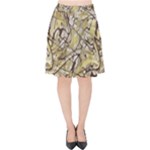 Marble Texture Pattern Seamless Velvet High Waist Skirt