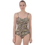 Marble Texture Pattern Seamless Sweetheart Tankini Set