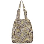Marble Texture Pattern Seamless Center Zip Backpack