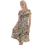 Marble Texture Pattern Seamless Classic Short Sleeve Dress