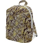 Marble Texture Pattern Seamless Zip Up Backpack