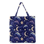 Night Moon Seamless Grocery Tote Bag