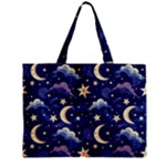 Night Moon Seamless Zipper Mini Tote Bag