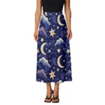 Night Moon Seamless Classic Midi Chiffon Skirt