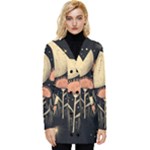 Flowers Space Button Up Hooded Coat 