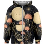 Flowers Space Kids  Zipper Hoodie Without Drawstring