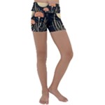 Flowers Space Kids  Lightweight Velour Yoga Shorts