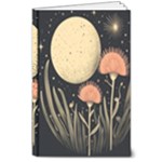 Flowers Space 8  x 10  Hardcover Notebook