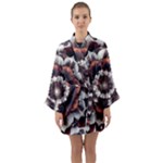 Mandala Design Pattern Long Sleeve Satin Kimono