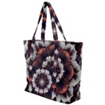 Mandala Design Pattern Zip Up Canvas Bag