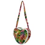 Monstera Colorful Leaves Foliage Heart Shoulder Bag