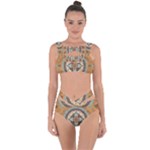 Mandala Floral Decorative Flower Bandaged Up Bikini Set 