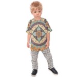 Mandala Floral Decorative Flower Kids  Raglan T-Shirt