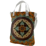 Mandala Floral Decorative Flower Canvas Messenger Bag