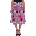 Scandinavian Abstract Pattern Perfect Length Midi Skirt