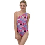 Scandinavian Abstract Pattern To One Side Swimsuit