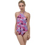 Scandinavian Abstract Pattern Go with the Flow One Piece Swimsuit