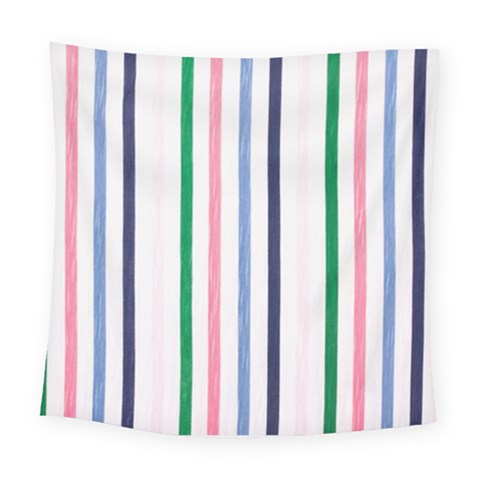 Stripes Pattern Abstract Retro Vintage Square Tapestry (Large) from ArtsNow.com