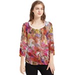 Abstract wings Chiffon Quarter Sleeve Blouse