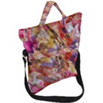 Abstract wings Fold Over Handle Tote Bag