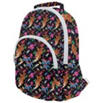Beautiful Pattern Rounded Multi Pocket Backpack