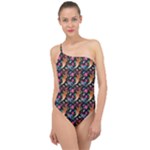Beautiful Pattern Classic One Shoulder Swimsuit