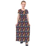 Beautiful Pattern Kids  Short Sleeve Maxi Dress