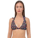 Beautiful Pattern Double Strap Halter Bikini Top