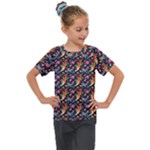 Beautiful Pattern Kids  Mesh Piece T-Shirt