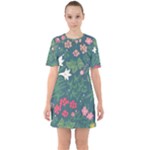 Spring design  Sixties Short Sleeve Mini Dress