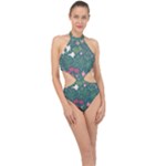 Spring design  Halter Side Cut Swimsuit