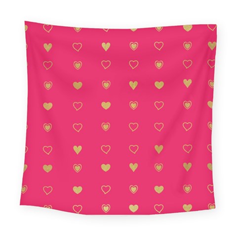 Illustrations Heart Pattern Design Square Tapestry (Large) from ArtsNow.com