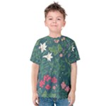 Spring small flowers Kids  Cotton T-Shirt