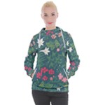 Spring small flowers Women s Hooded Pullover